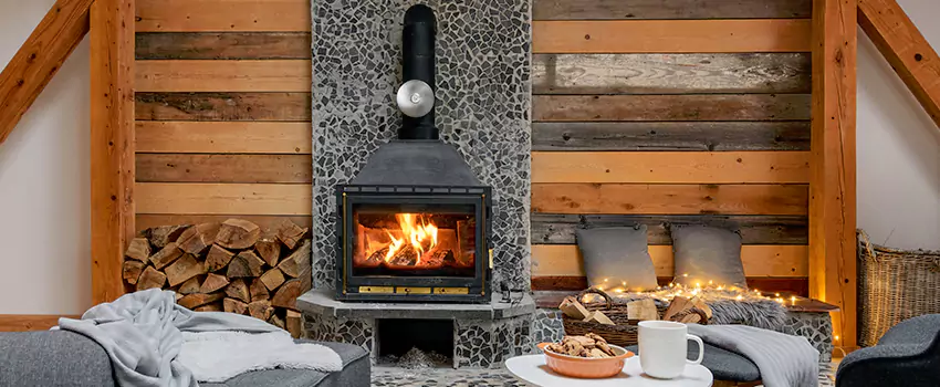 Thelin Hearth Products Direct Vent Gas Stove Fireplace Inspection in Baldwin, New York